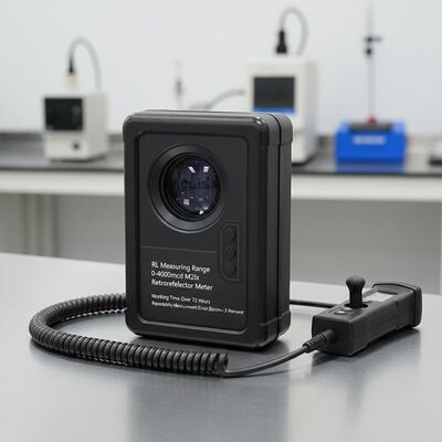 Dải đo RL 0-4000mcd Máy đo phản quang M2lx Thời gian làm việc trên 72 giờ Sai số đo lặp lại dưới 3 phần trăm